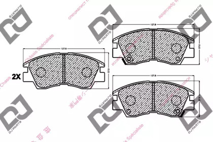 Комплект тормозных колодок DJ PARTS BP1015